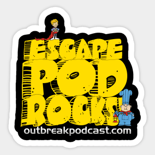 Escape Pod Rocks! Sticker